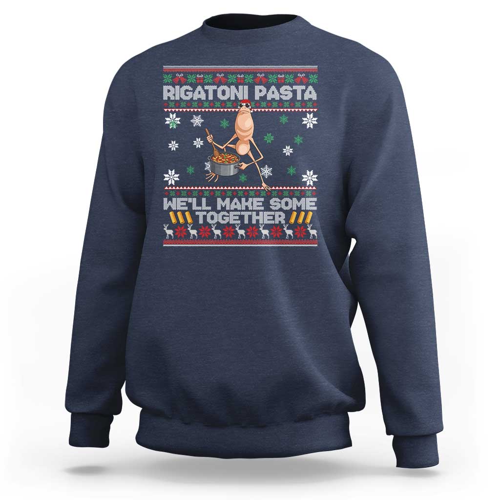 Marcus The Worm Christmas Meme Sweatshirt Rigatoni Pasta We Will Make Some Together - Wonder Print Shop