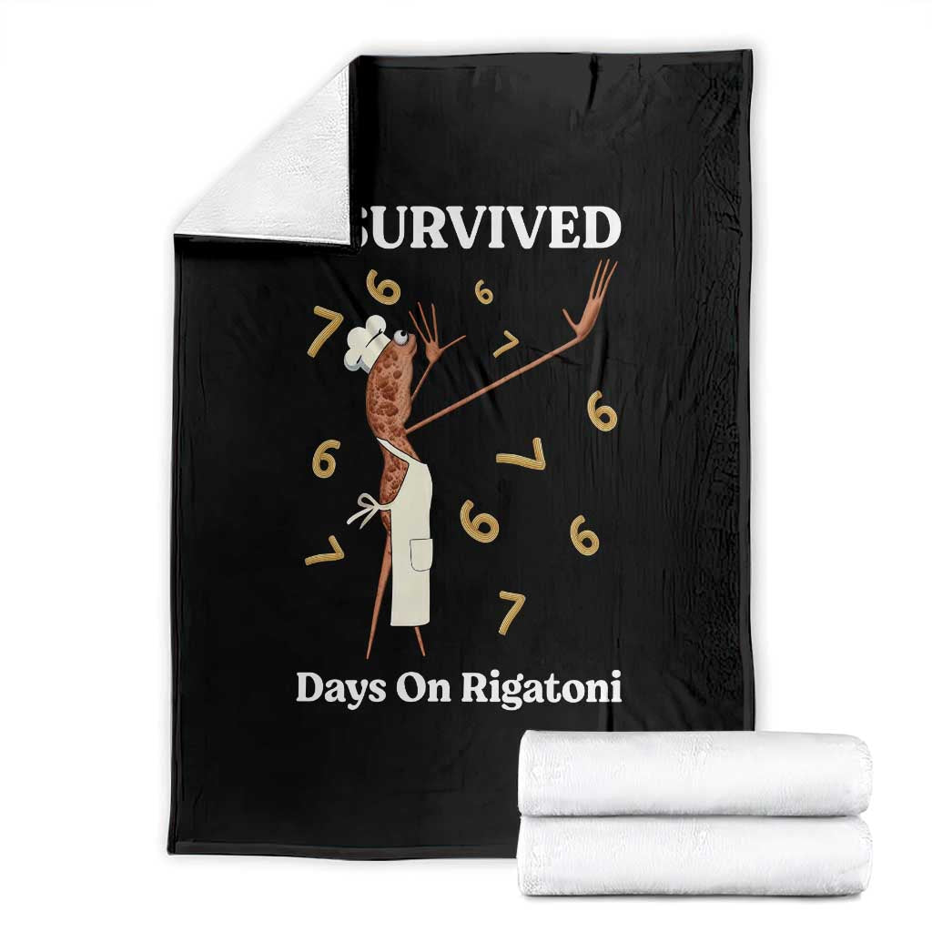 Marcus The Worm Meme Throw Blanket I Survived 67 Days On Rigatoni - Wonder Print Shop
