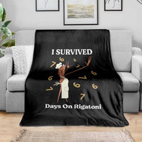 Marcus The Worm Meme Throw Blanket I Survived 67 Days On Rigatoni - Wonder Print Shop