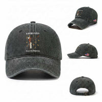 Marcus The Worm Meme Washed Cotton Baseball Cap I Survived 67 Days On Rigatoni