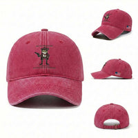 Cowboy Frog Meme Washed Cotton Baseball Cap Funny Me No Problemo Narrator