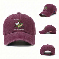 Cowboy Goose Meme Washed Cotton Baseball Cap Funny Frog Me No Problemo Narrator