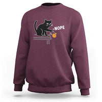 No Kings Protest Sweatshirt Funny Cat Kicking Crown - Wonder Print Shop