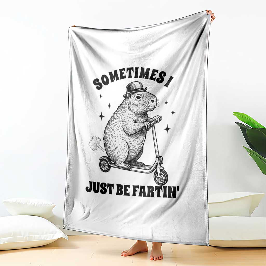 Funny Groundhog Scooter Throw Blanket Sometimes I Just Be Fartin - Wonder Print Shop