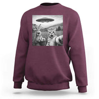 Funny Easter Sweatshirt Christian Cat Selfie Bunny Meme