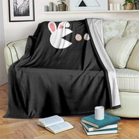 Funny Easter Throw Blanket Bunny Gamer Egg Hunter