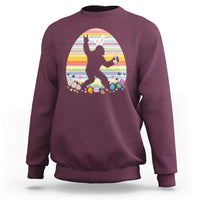Funny Bigfot Easter Sweatshirt Sasquatch Rock On Rabbit