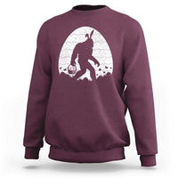 Funny Bigfot Easter Sweatshirt Sasquatch Rabbit Night Stroll Moon Egg