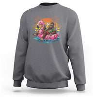 Funny Bigfoot Drinking Beer Christmas in July Sweatshirt