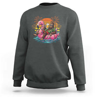 Funny Bigfoot Drinking Beer Christmas in July Sweatshirt