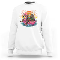 Funny Bigfoot Drinking Beer Christmas in July Sweatshirt