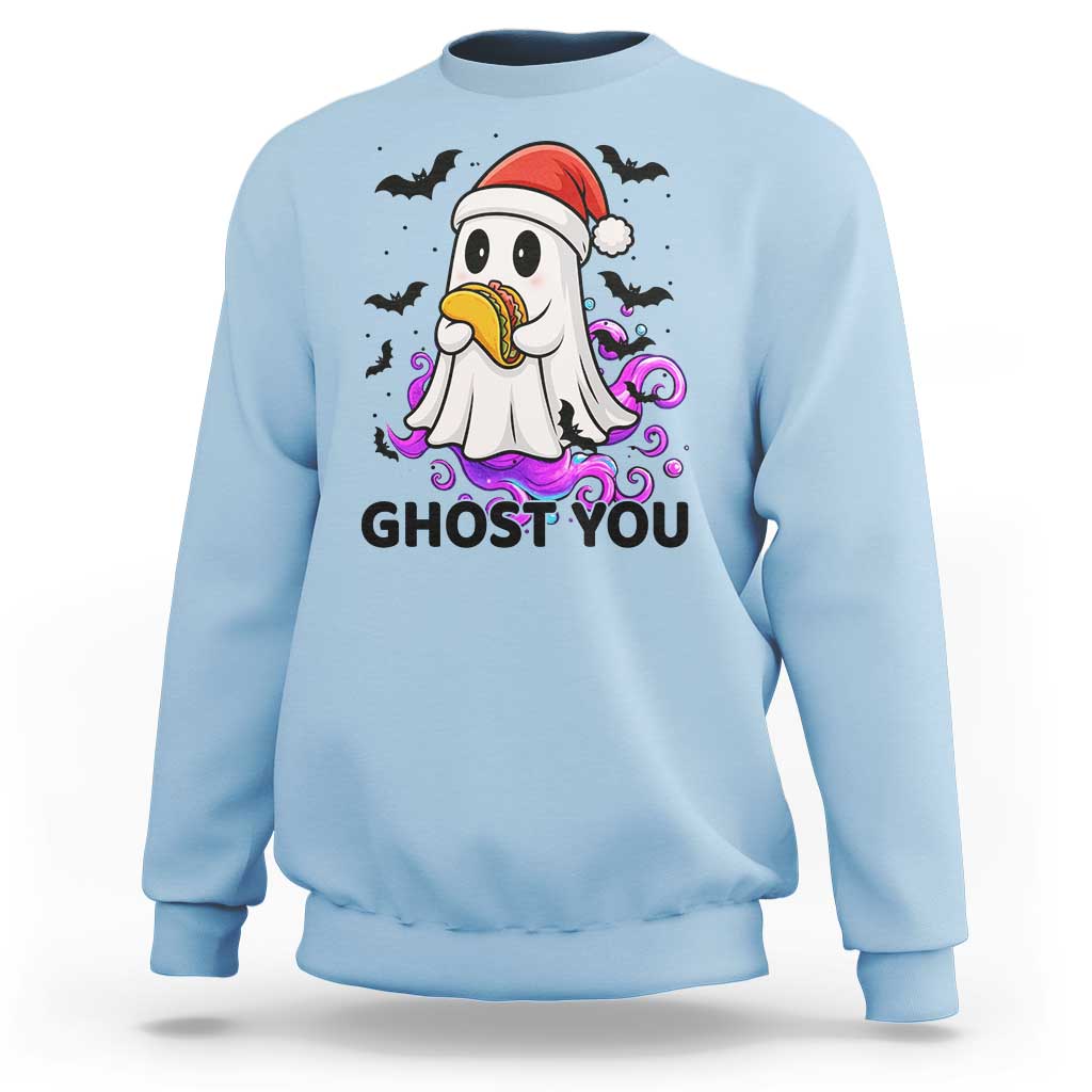 Funny Ghost Halloween Christmas Sweatshirt Ghost You - Wonder Print Shop