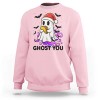 Funny Ghost Halloween Christmas Sweatshirt Ghost You - Wonder Print Shop