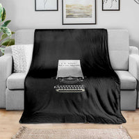 Funny Typewriter Throw Blanket I Am An Author What Is Your Superpower - Wonder Print Shop