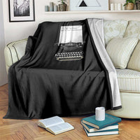 Funny Typewriter Throw Blanket I Am An Author What Is Your Superpower - Wonder Print Shop