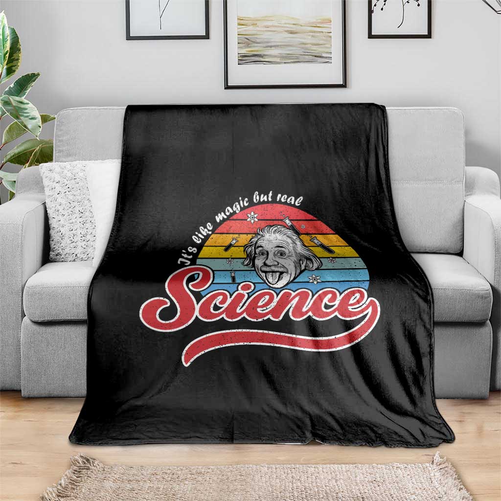 Science It Is Like Magic But Real Throw Blanket Funny Science Teacher - Wonder Print Shop