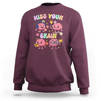 Kiss Your Brain Sweatshirt Funny Teacher - Wonder Print Shop