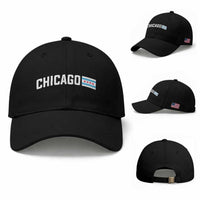 Sweet Chicago Flag Red Six Pointed Stars Baseball Cap
