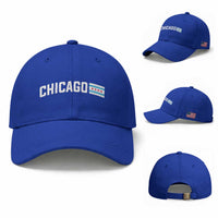 Sweet Chicago Flag Red Six Pointed Stars Baseball Cap