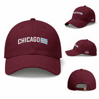 Sweet Chicago Flag Red Six Pointed Stars Baseball Cap