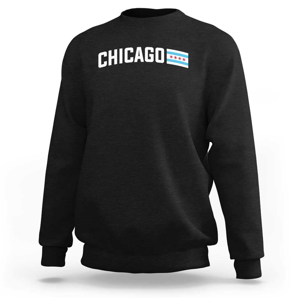 Sweet Chicago Flag Red Six Pointed Stars Sweatshirt