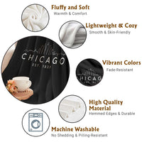 Chicago Downtown Skyline Minimalist Illinois Souvenir Throw Blanket