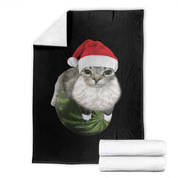 Watermelon Cat Christmas Throw Blanket Funny Silly Kitten Meme - Wonder Print Shop