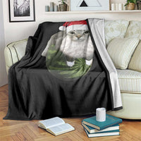 Watermelon Cat Christmas Throw Blanket Funny Silly Kitten Meme - Wonder Print Shop