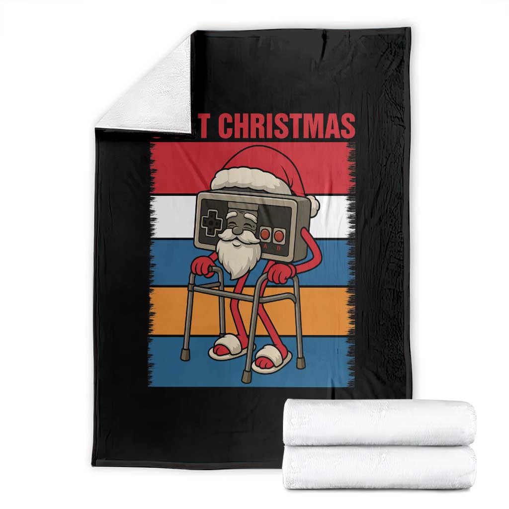 Funny Old Gamer Christmas Throw Blanket Retro 80s 90s Video Game - Wonder Print Shop