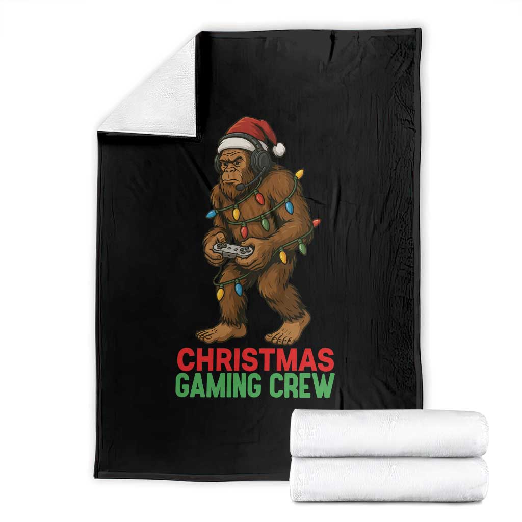 Funny Bigfoot Gamer Christmas Throw Blanket - Wonder Print Shop