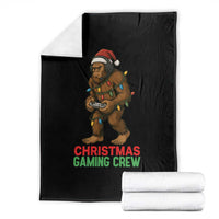 Funny Bigfoot Gamer Christmas Throw Blanket - Wonder Print Shop