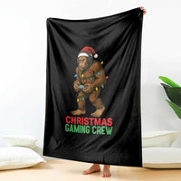 Funny Bigfoot Gamer Christmas Throw Blanket - Wonder Print Shop
