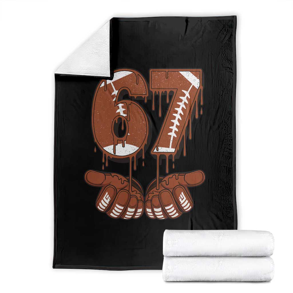 67 Six Seven Throw Blanket Funny Football Meme - Wonder Print Shop