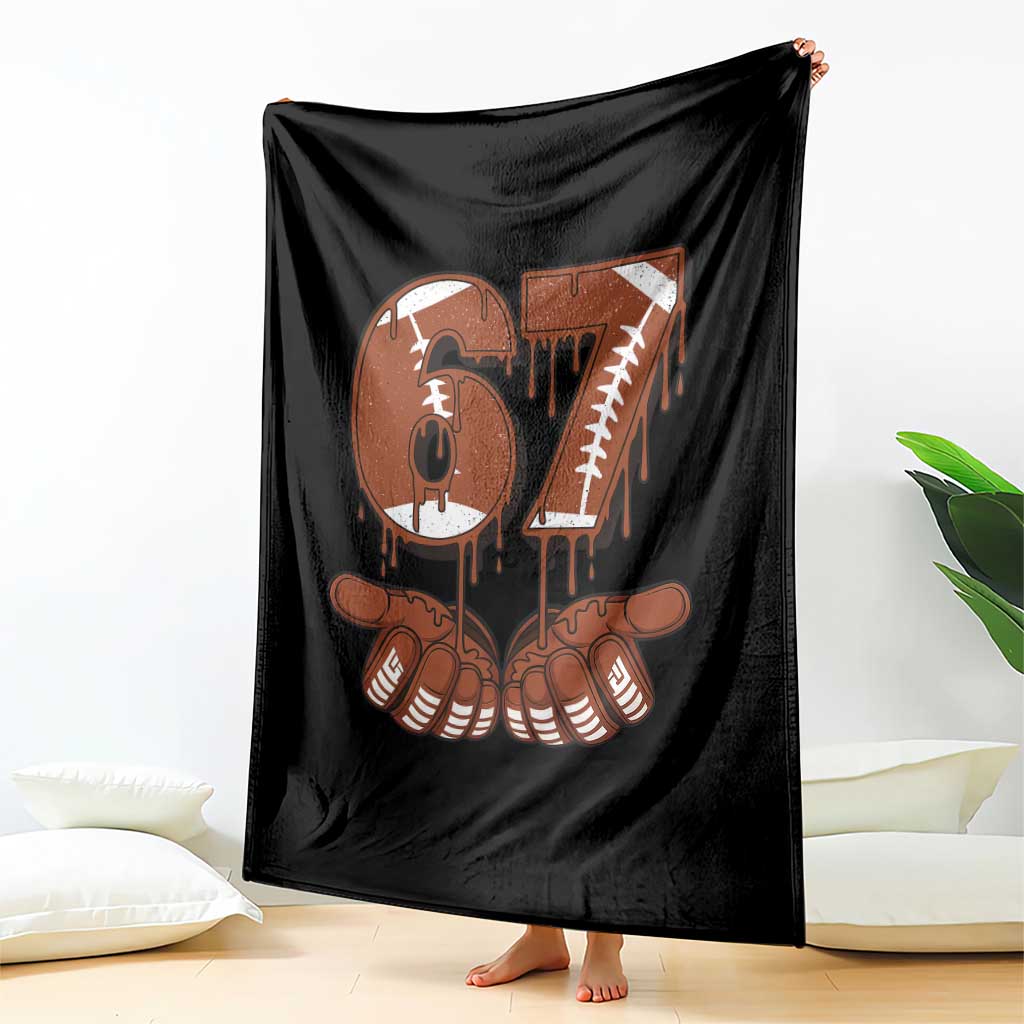 67 Six Seven Throw Blanket Funny Football Meme - Wonder Print Shop