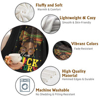 Black History Month Throw Blanket Messy Pun Afro African American
