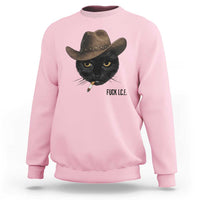 Funny Cowboy Cat Smoking Anti ICE Protest Meme Sweatshirt