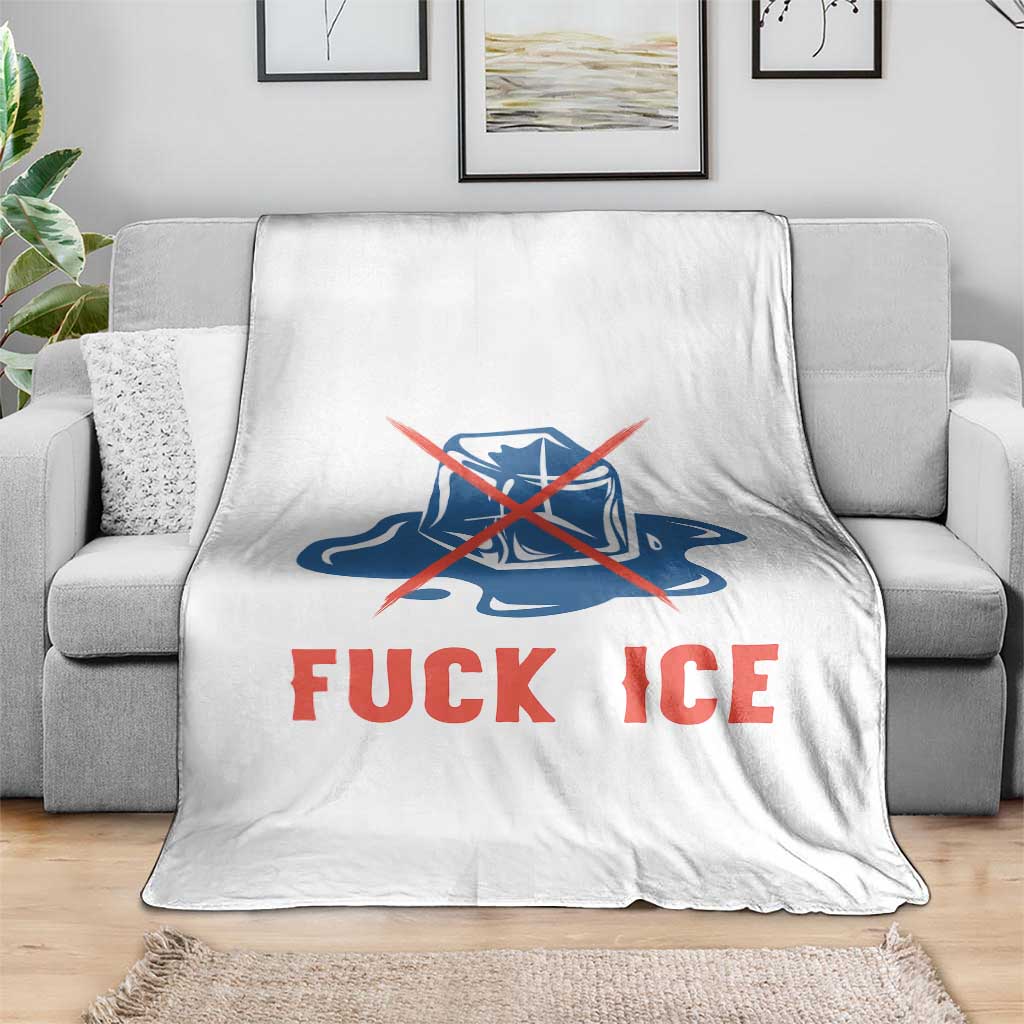 Ice Cube Anti ICE Immigration Human Rights Meme Throw Blanket