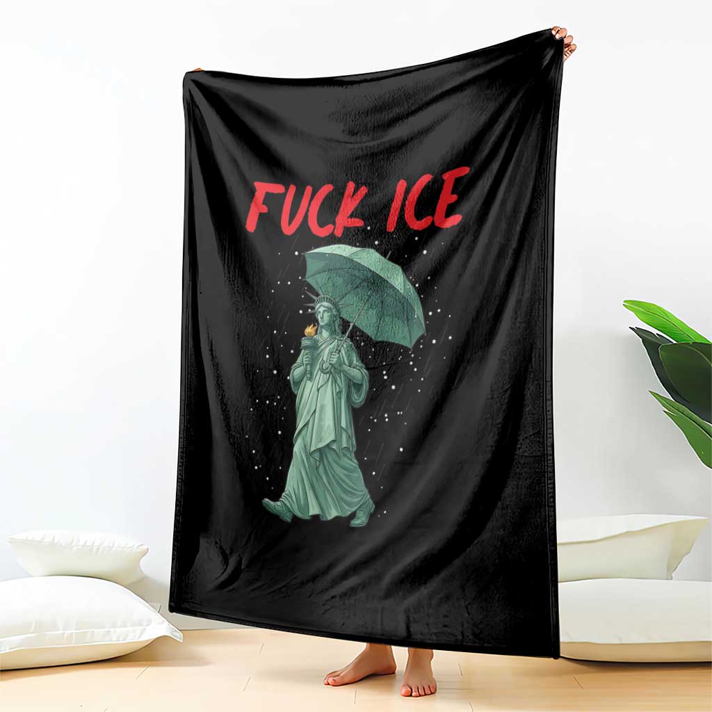 Statue of Liberty Crying Anti ICE Protest Meme Throw Blanket