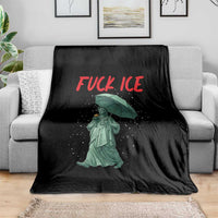 Statue of Liberty Crying Anti ICE Protest Meme Throw Blanket