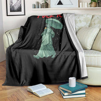 Statue of Liberty Crying Anti ICE Protest Meme Throw Blanket