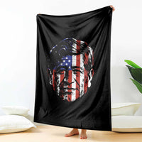 Cesar Chavez Throw Blanket Hispanic Heritage Month American Flag Portrait