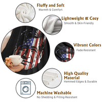 Cesar Chavez Throw Blanket Hispanic Heritage Month American Flag Portrait