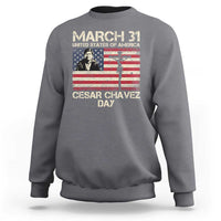 Cesar Chavez March 31 Celebration Sweatshirt Christian American Flag Religious