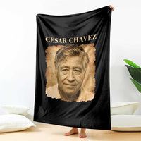 Cesar Chavez Throw Blanket Mexican American Pride Latino Heritage