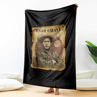 Cesar Chavez Throw Blanket Hispanic Heritage Mexican American Pride Latino