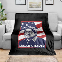 Cesar Chavez Throw Blanket Labor Leader Mexican American Pride