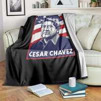 Cesar Chavez Throw Blanket Labor Leader Mexican American Pride