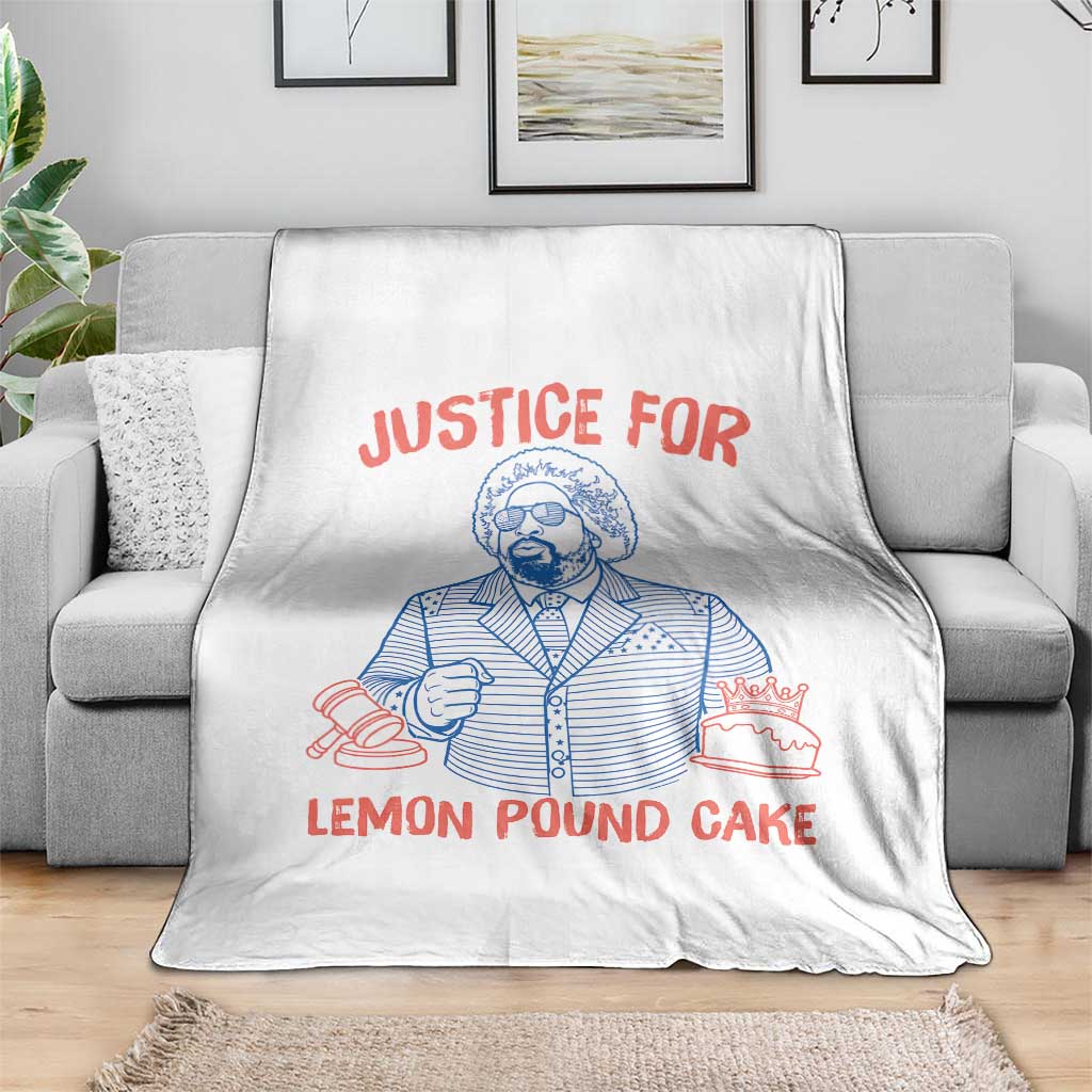 Justice For Lemon Pound Cake Throw Blanket Viral Trend Free Speech