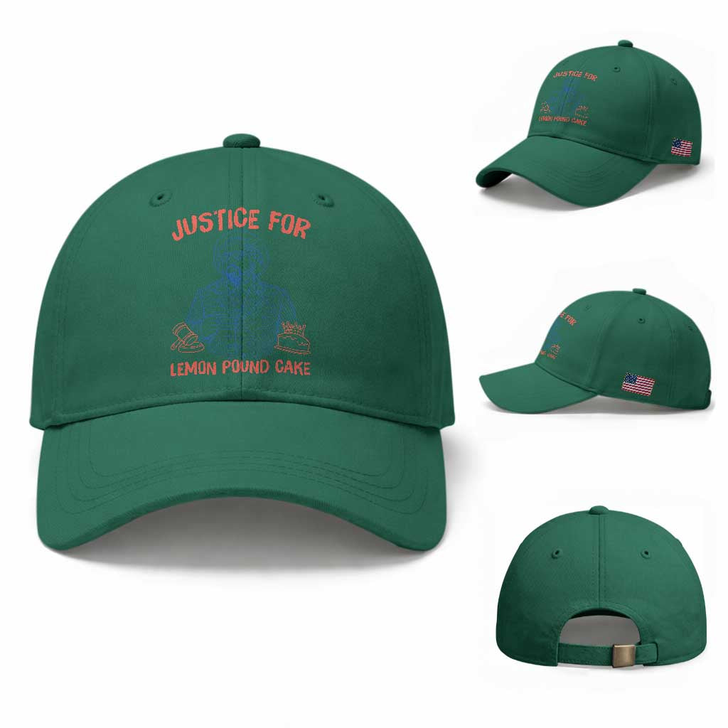 Justice For Lemon Pound Cake Baseball Cap Viral Trend Free Speech