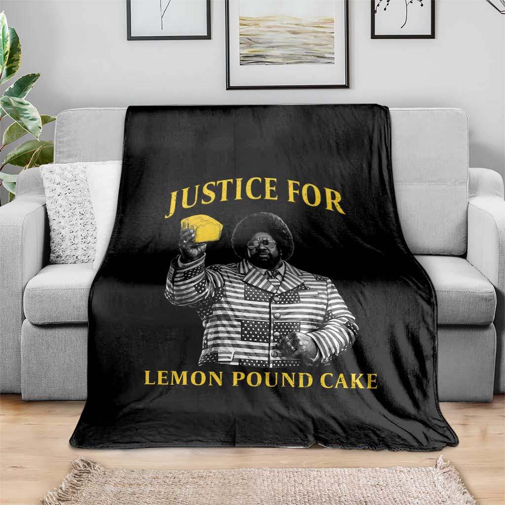Justice For Lemon Pound Cake Throw Blanket Vintage Rap Free Speech